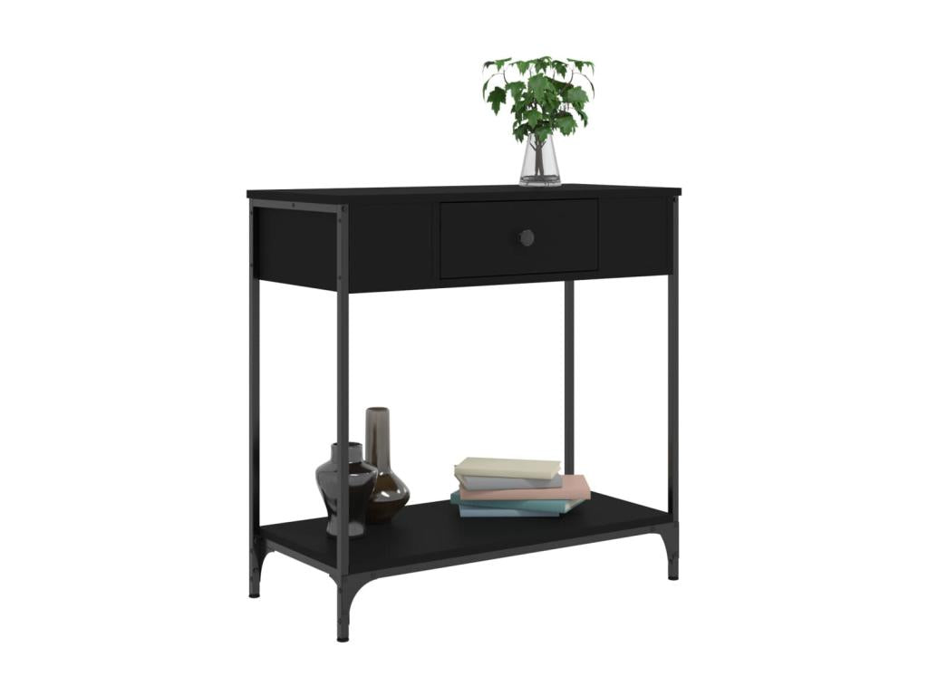 Table console noir 75x34,5x75 cm bois d'ingénierie UYLF62015