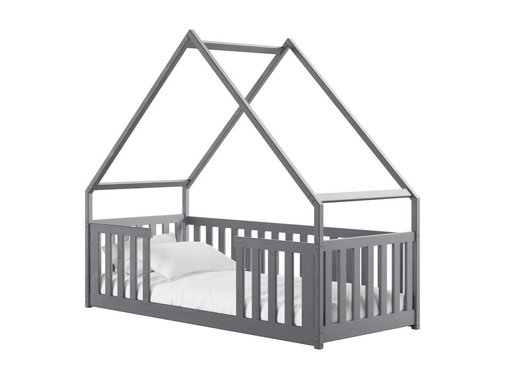 Lit cabane BEE HB012 90x180 cm Gris IAKX27479