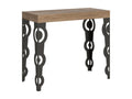 Console extensible 90x40/ 196 cm Karamay Small Chêne Nature cadre Anthracite UDSK99218