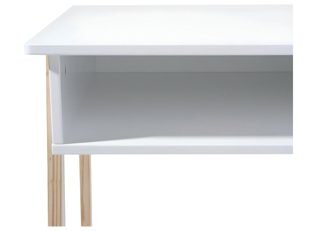 Bureau enfant maternelle en Bois Blanc et Naturel H 52 cm LUVM27350