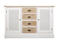 Buffet en bois blanc 124x40x80h SCCZ98647