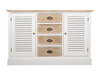 Buffet en bois blanc 124x40x80h SCCZ98647