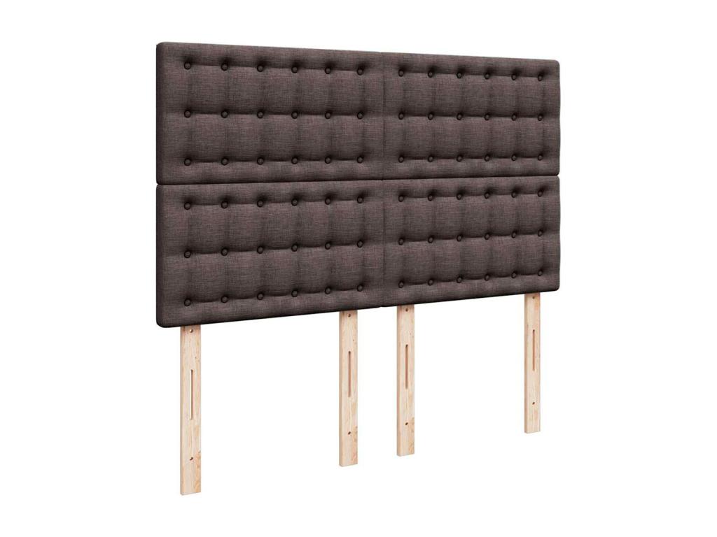 Cadre de lit Dormeva avec matelas marron foncé 140x200 cm tissu ZUEJ67005