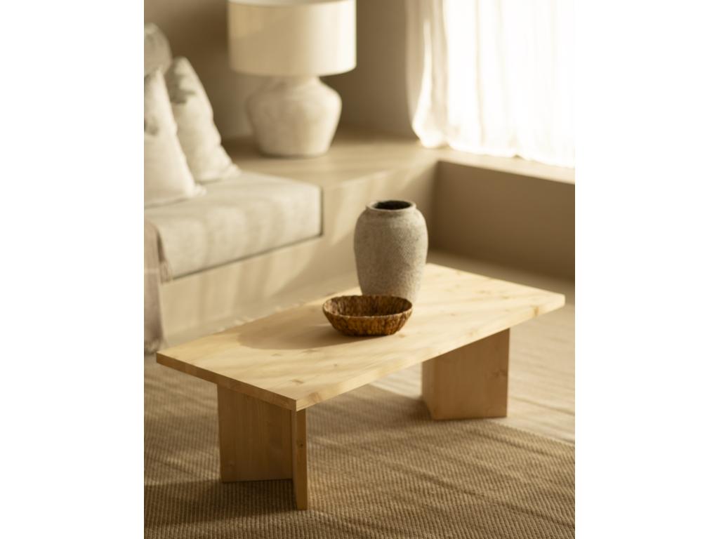 Table basse en bois de sapin marron 120x50cm - Dormeva XPDH91182