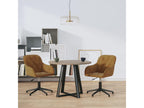 Chaises pivotantes à manger lot de 2 Marron Velours APIF54385