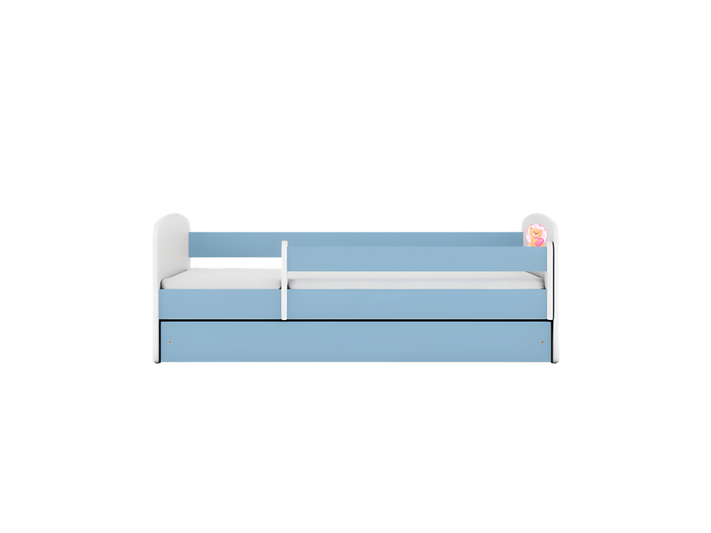 Lit Zensova nounours bleu papillons sans tiroir avec matelas 160/ 80 LWSW82966