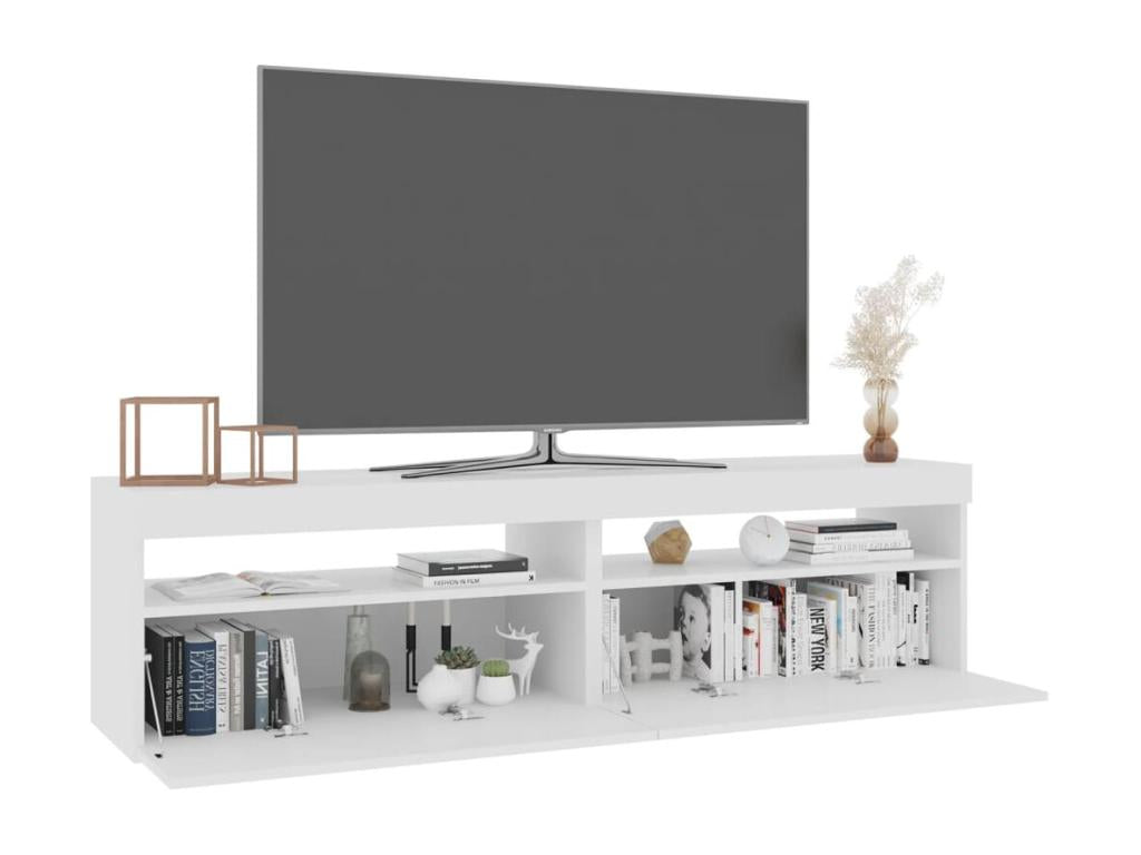 Meubles TV 2 pcs avec Dormeva LED Blanc brillant 75x35x40 cm KZDK42189