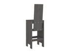 Tabourets de bar 2 pièces gris 40x42x120 cm bois massif de pin CFMW72090