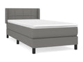 Lit à Zensova tapissier et matelas Gris foncé 90x190 cm Zensova EFZX59859