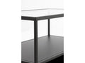 Table basse en métal noir avec plateau en verre UVJX20298