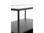 Table basse en métal noir avec plateau en verre UVJX20298