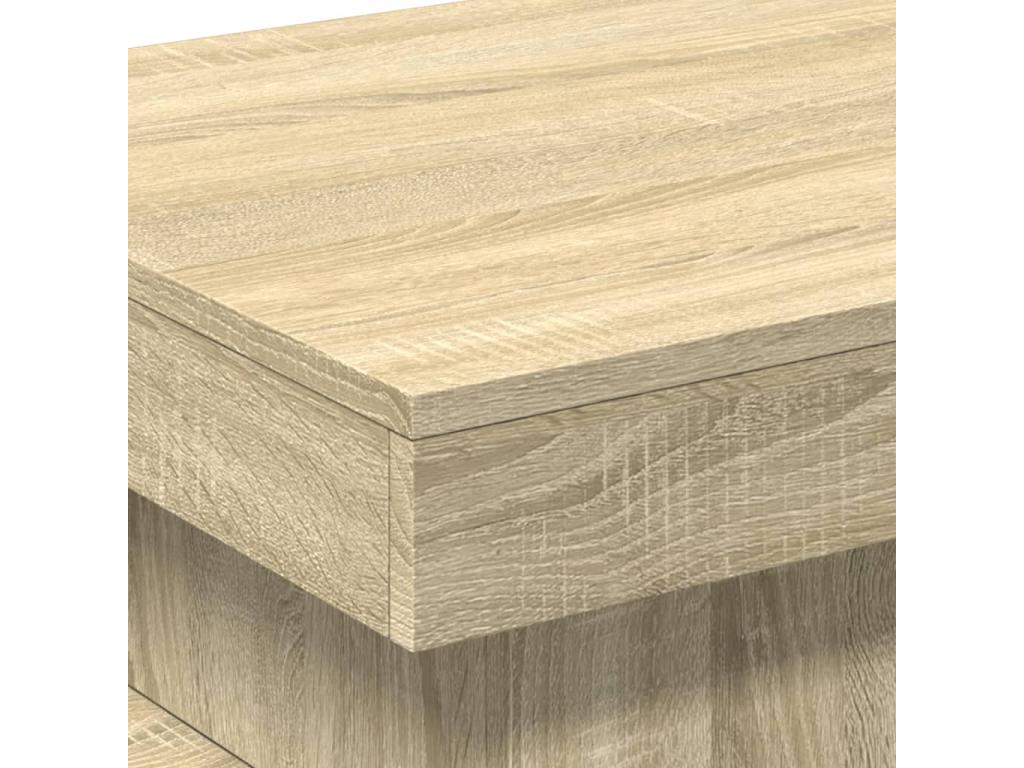 Table basse avec Dormevaères LED chêne Dormeva 50x50x40 cm PSEX16452