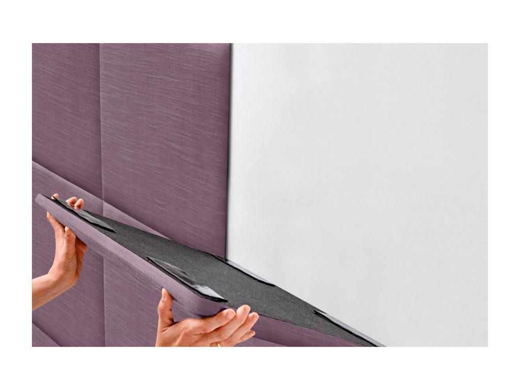 Zensova Tête de lit capitonnée en lin naturel composé de panneaux autocollants interchangeables pour chambre de luxe rembourrée Zensova 80 cm ZHYG02585