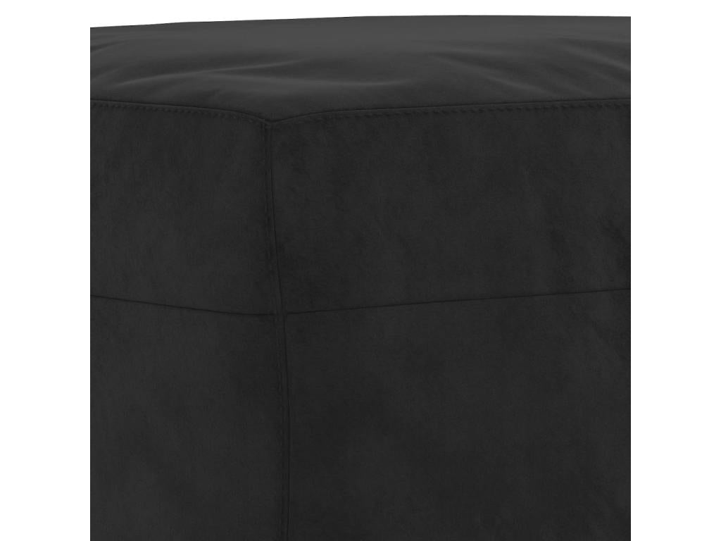Repose-pied Noir 70x55x41 cm Velours YHNF33124