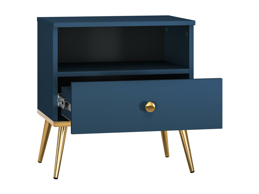 Table De Chevet Dormeva NS50 1D 50x34x53 Bleu OUPC71065