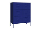 Armoire à tiroirs Bleu marine 80x35x101.5 Acier TNEA59375