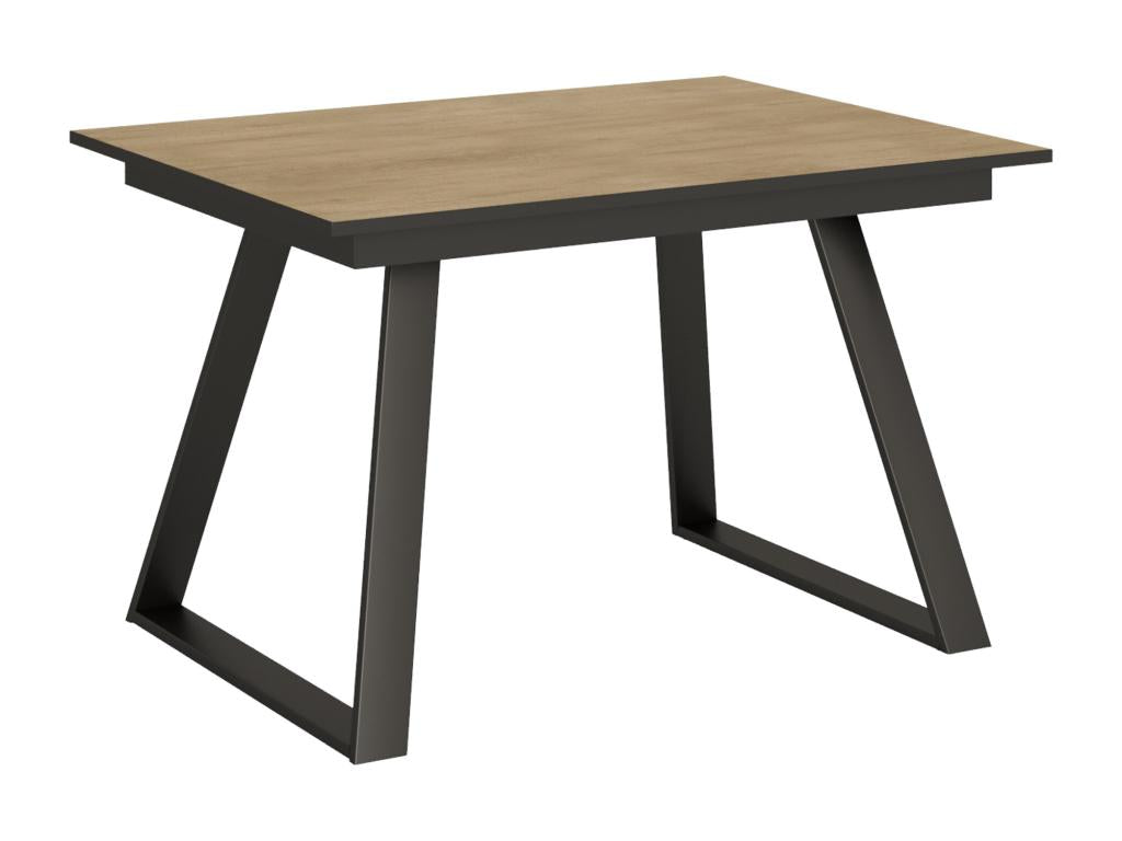Table extensible 90x120/ 180 cm Zensova Chêne Nature cadre Anthracite VZVA01480