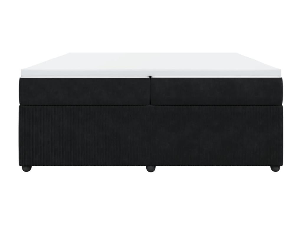 Sommier à Dormeva de lit et matelas Noir 200x200 cm Velours QJRE41729