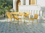 Lot de 2 chaises de jardin empilables en métal - Jaune moutarde - Dormeva BWVL24594