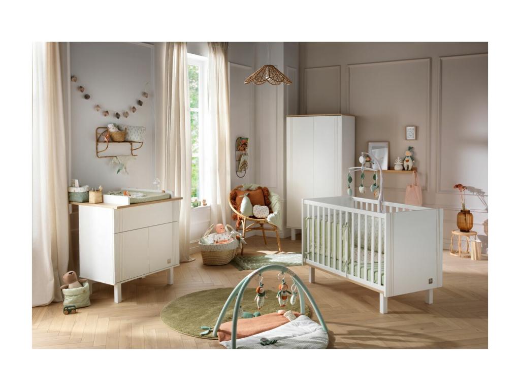 Lit bébé 60x120 Zensova - Blanc QESE81190