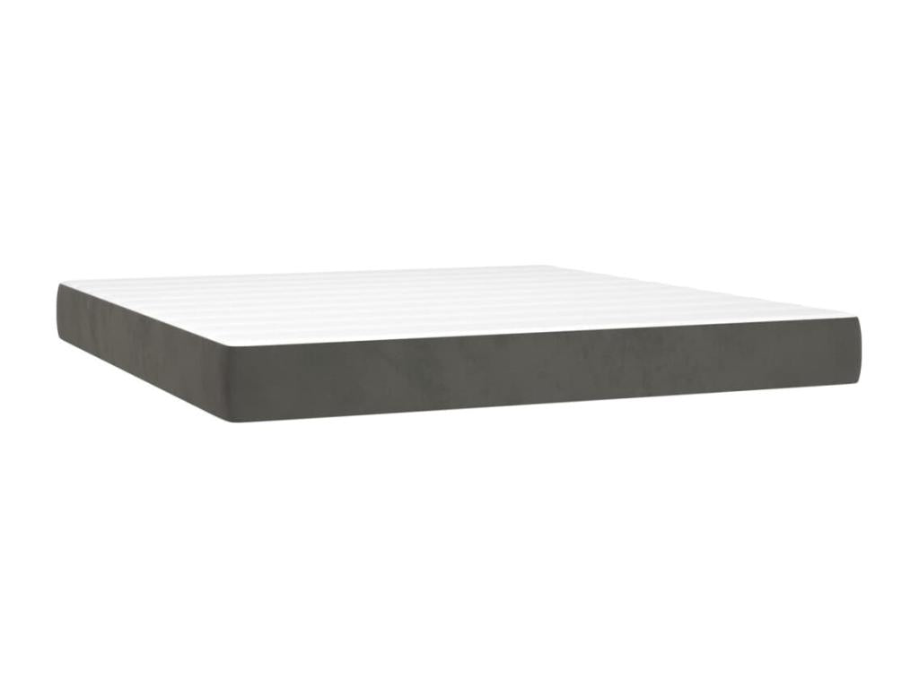 Sommier à Dormeva de lit et matelas Gris foncé 200x200cm Velours FJNV86512