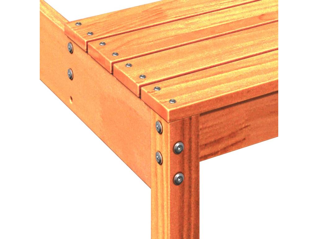 Table de pique-nique cire marron 110x134x75 cm bois massif pin PUSK86168