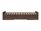 Cadre de lit et tiroirs chêne marron 75x190cm bois d'ingénierie FHMC12142
