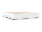 Cadre de lit avec LED sans matelas blanc 200x200 cm FSAV46799