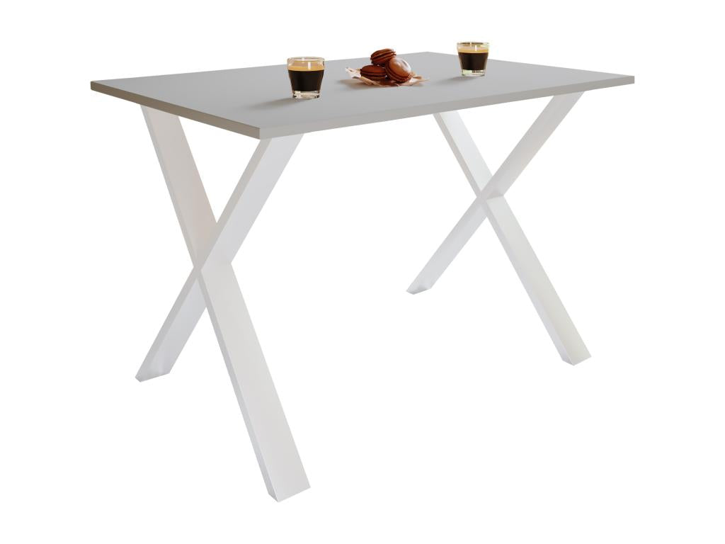 Zensova Premium Bois Table de cuisine Table de salle à manger Table Zensova Blanc 80 - 140 - Gris MWXN54900