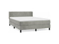 Sommier à Dormeva de lit et matelas Gris clair 140x190 Velours KIJO11119