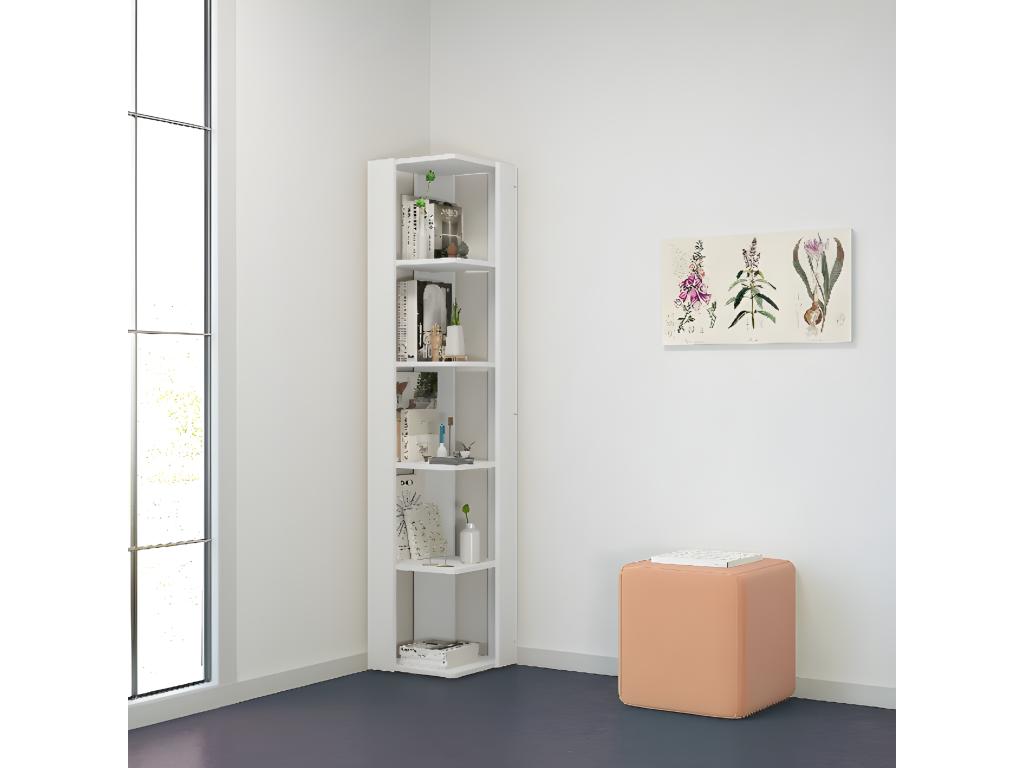 Bibliothèque Zensova Blanc 34x34x161 cm EPIKASA TYPB21411