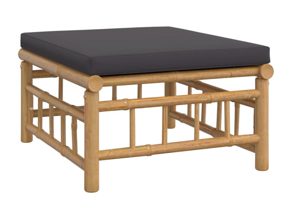 Salon de jardin 5 pcs avec coussins gris foncé Lumenao HRKI39342