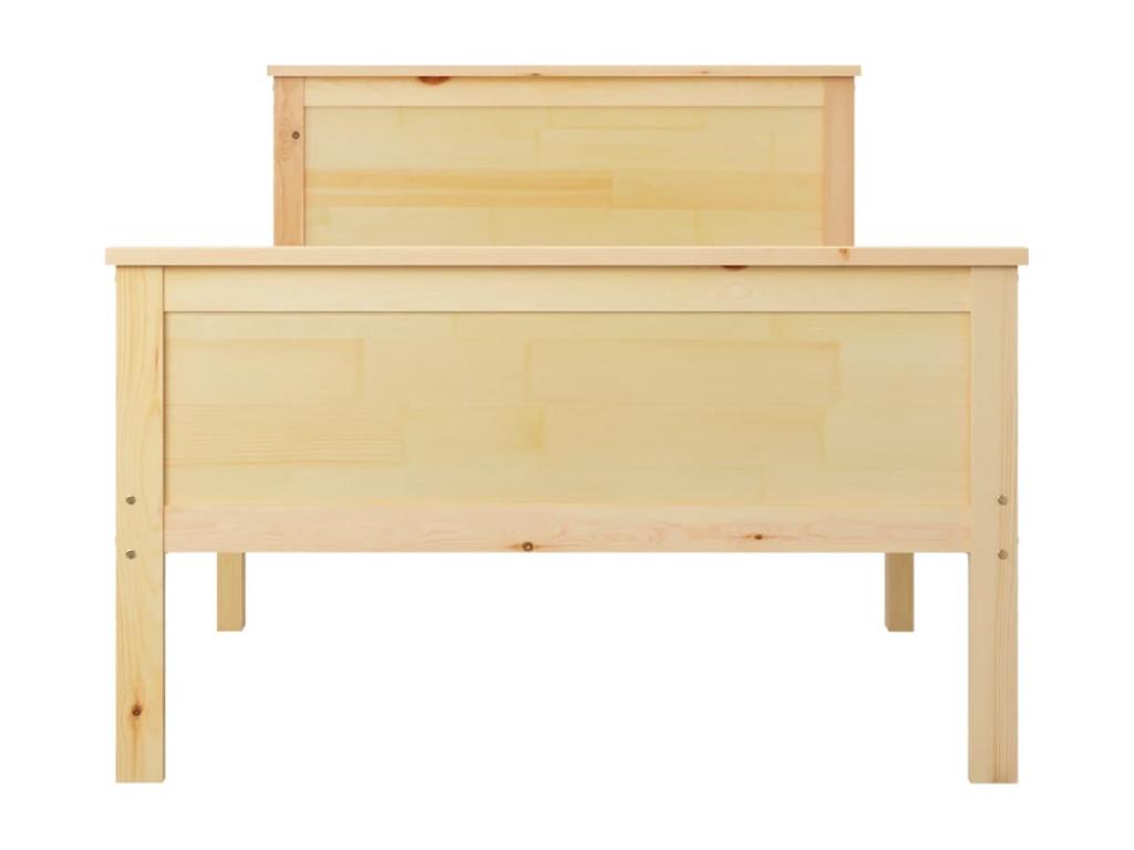 Cadre de lit sans matelas bois de pin massif 90x200 cm NFQT22319