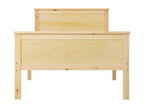 Cadre de lit sans matelas bois de pin massif 90x200 cm NFQT22319
