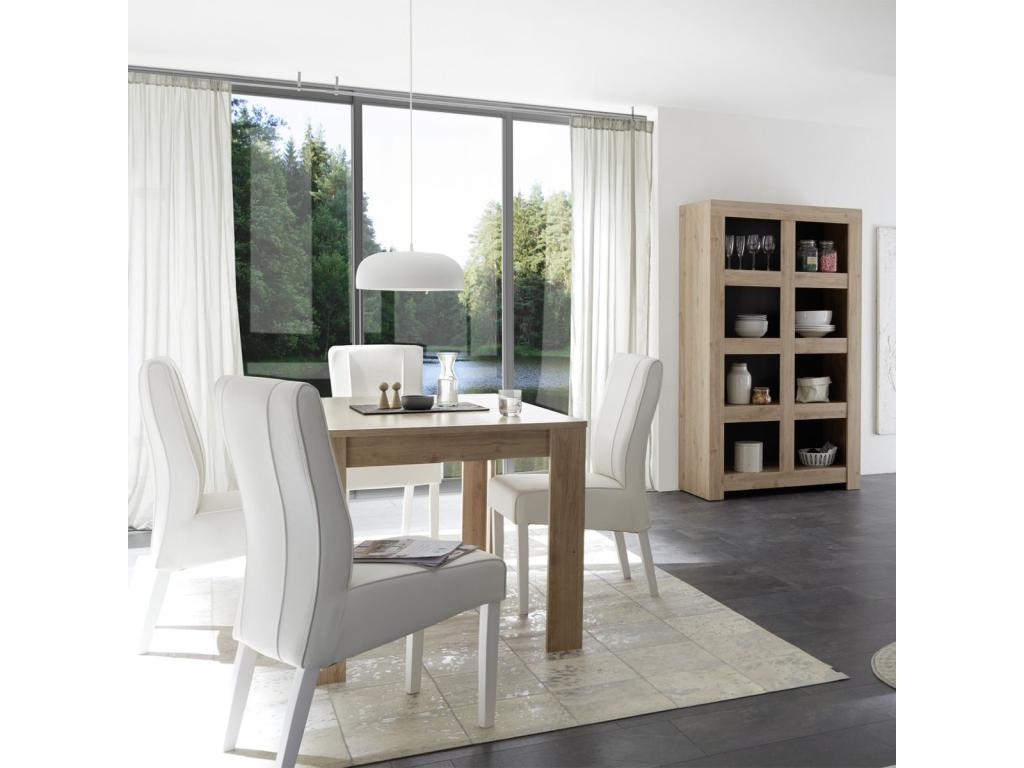 Dormeva - Séjour avec Rangement 4 Portes Etagère Aspect Bois Finition Dormeva TCYV94846