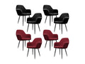 Chaises de salle à manger Chaise de salon Chaises Set de 8 Bordeaux Noir UAUR65215
