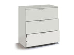 Commode Dormeva Commode moderne avec 3 tiroirs Commode basse pour la chambre Armoire à tiroirs 77x38h80 cm Blanc DYGQ99654