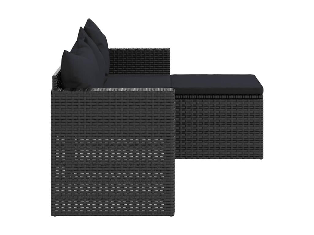 Salon de jardin Noir Résine tressée CIDP91446