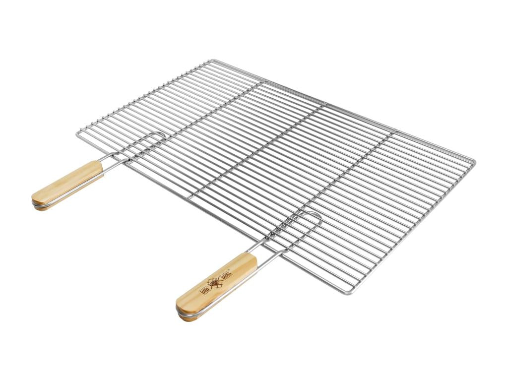 Grille de barbecue Zensova avec double manche dimension 67x40 cm en acier inoxydable LBEO71764