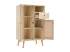 Buffet haut - 2 portes en rotin et 1 tiroir - style campagnard - Naturel TWCH52299