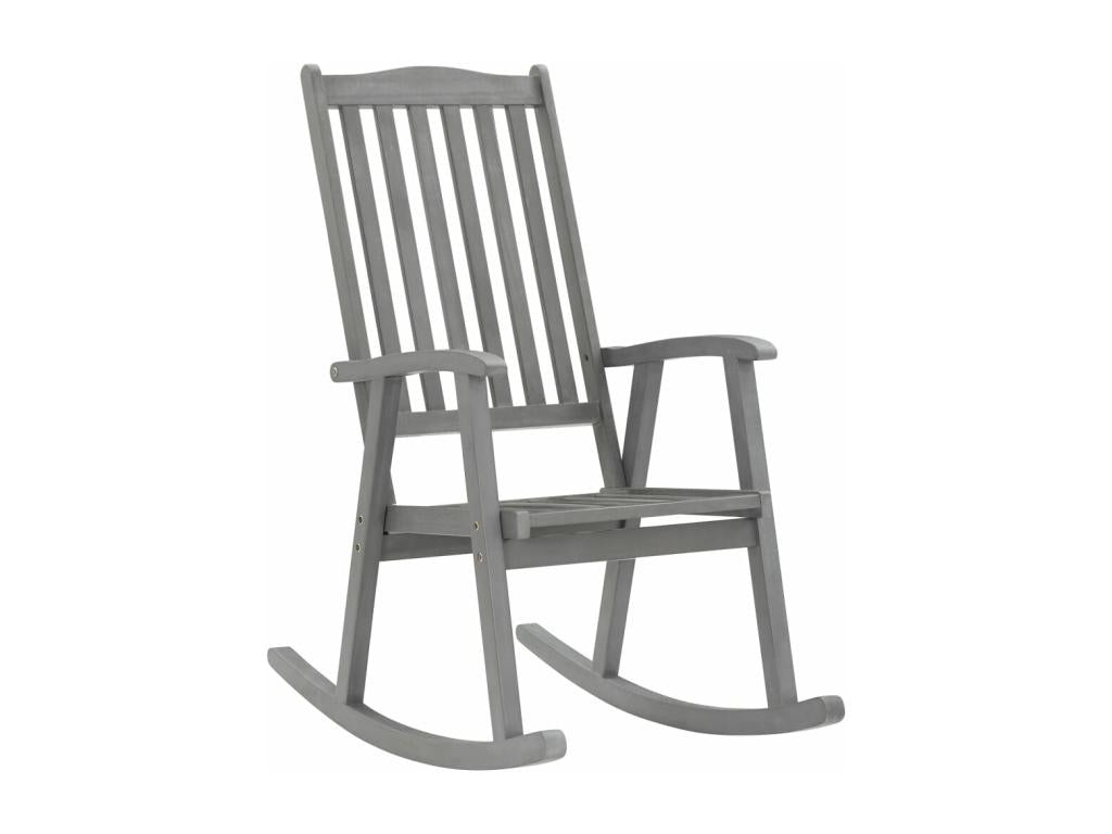 Chaise à bascule gris bois d'Dormeva massif TZIM26792