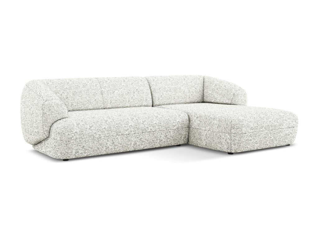 Canapé d'angle 3 places modulaire droit en Strukturstoff - blanc - Zensova HVXJ05318