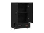 Buffet haut noir 69,5x31x115 cm bois d'ingénierie EHZG97538