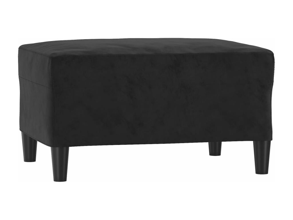 Repose-pied Noir 70x55x41 cm Velours YHNF33124