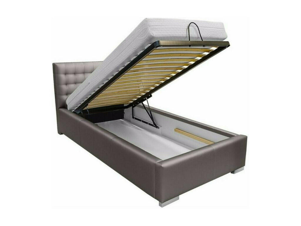 Lit Dormeva 104 Unique Noir 90x200 Faux cuir Sommier à Dormeva 107x222x92cm QDCZ99669