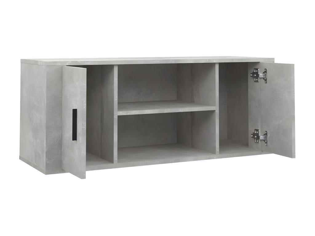 Meuble TV Gris béton 100x35x40 cm Bois d'ingénierie VZJG37164