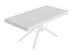Table extensible 90x180/ 440 cm Niket Frêne Blanc pieds blancs TCBZ79332