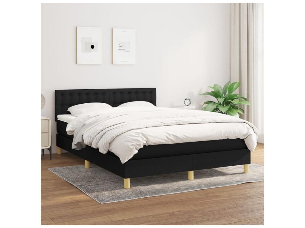 Sommier à Dormeva de lit avec matelas Noir 140x200 Tissu VHBH31309
