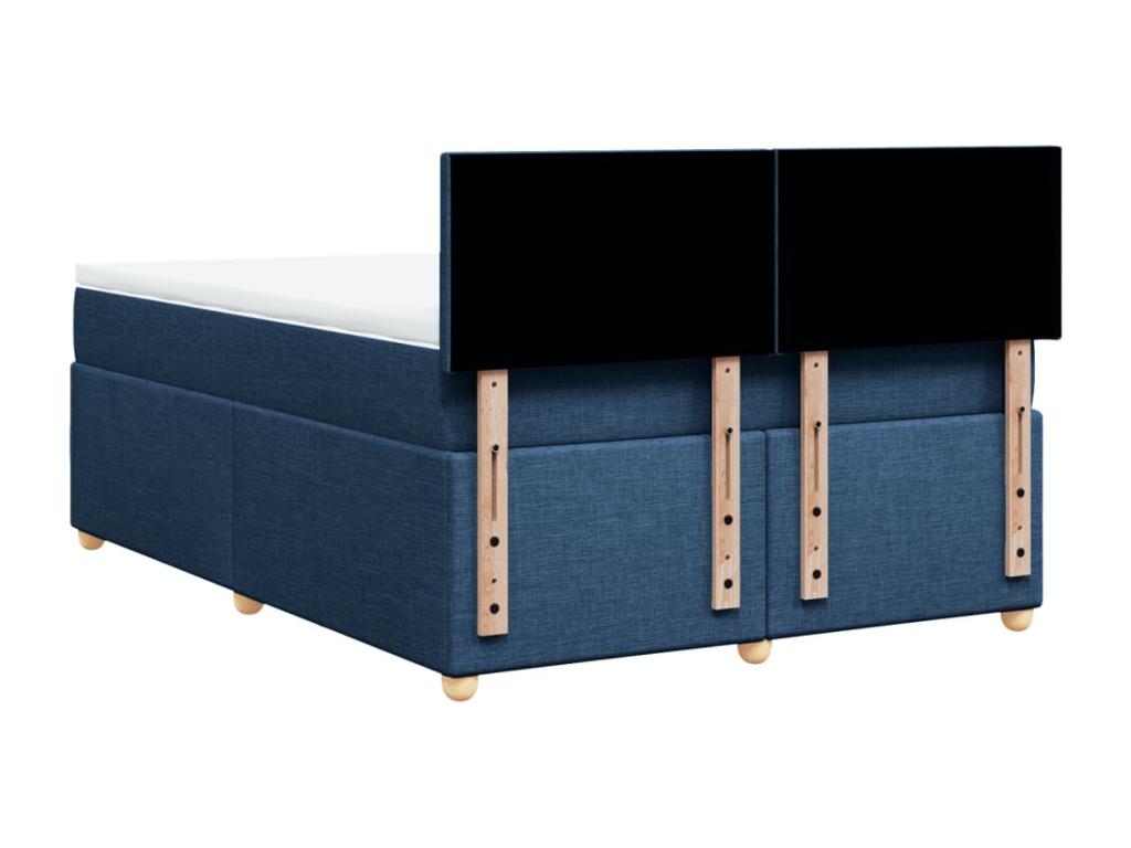 Sommier à Dormeva de lit avec matelas Bleu 160x200 cm Tissu LCRK63518
