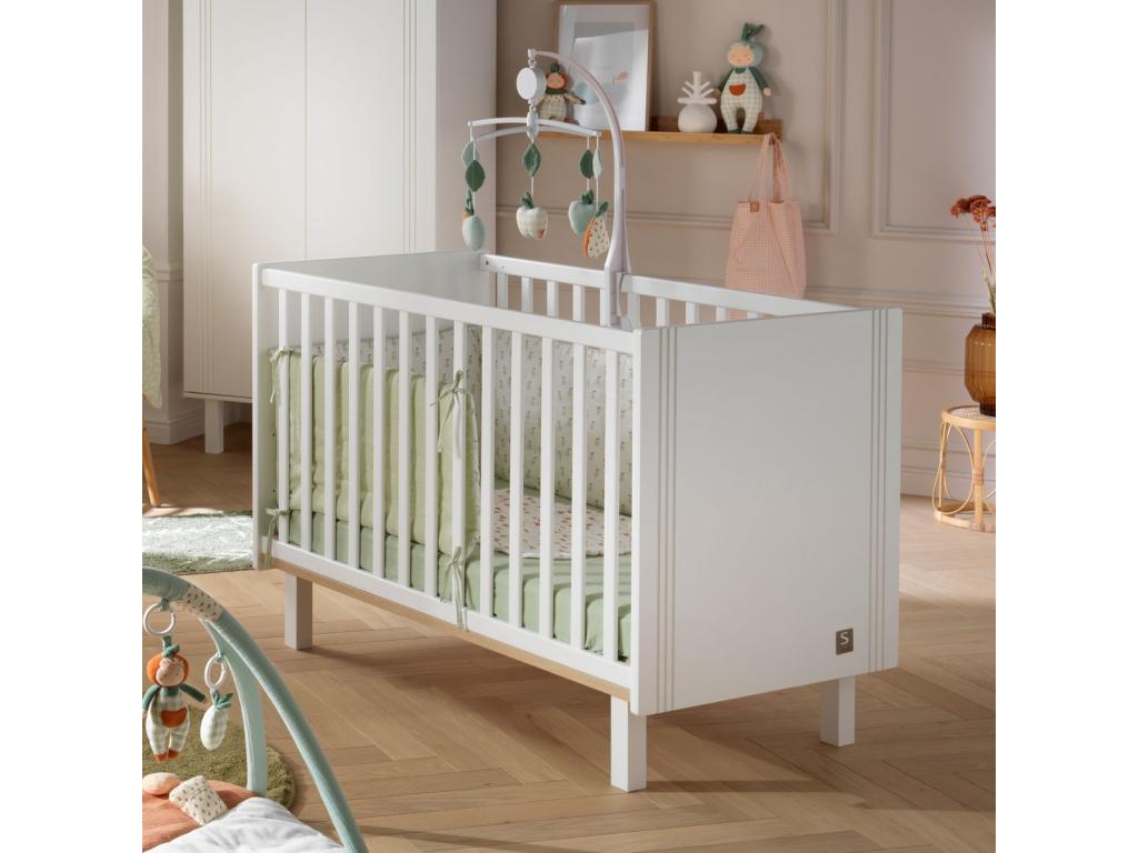 Lit bébé 60x120 Zensova - Blanc QESE81190